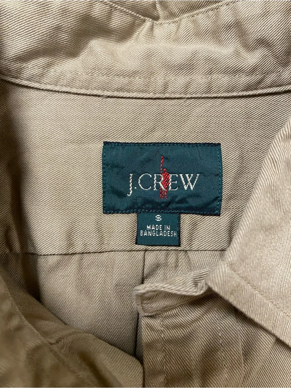 J. Crew Men's Button-Down Shirt in Light Khaki
